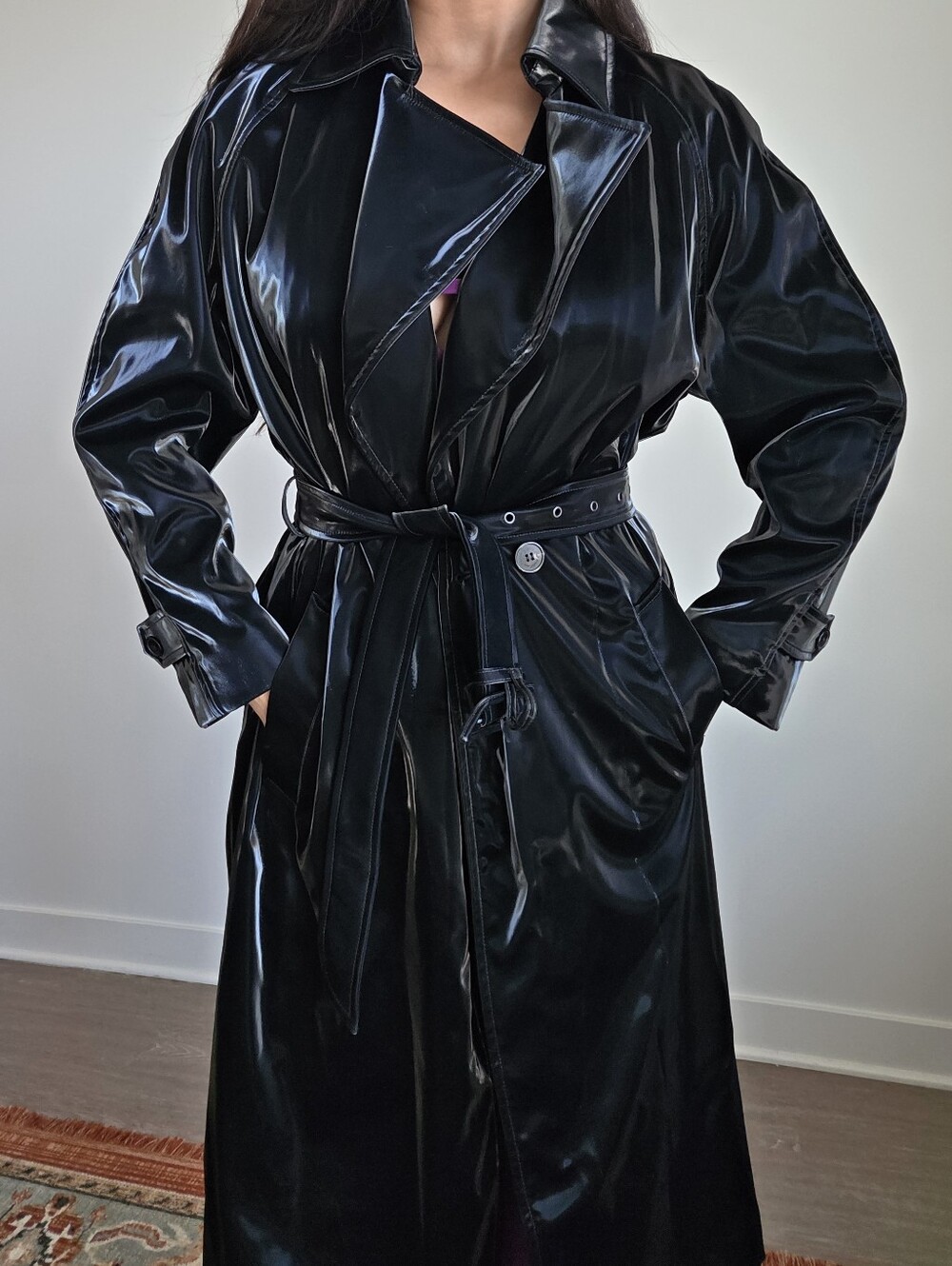 Saint Laurent Liquid Back Trench Coat